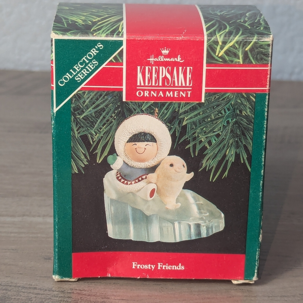 Hallmark Keepsake Ornament Frosty Friends Handcrafted & Dated 1990